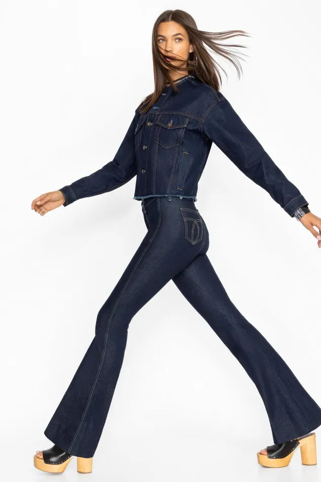 Women Bottoms Johnny Was RUE DE LA FLARE JEAN Dark Wash Women Bottoms Johnny Was RUE DE LA FLARE JEAN Dark Wash