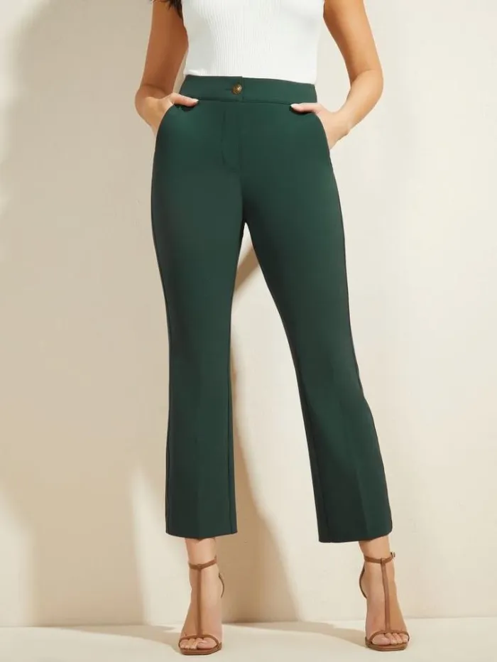 Women Bottoms Marciano Evelyn Cropped Pant Chenille Green
