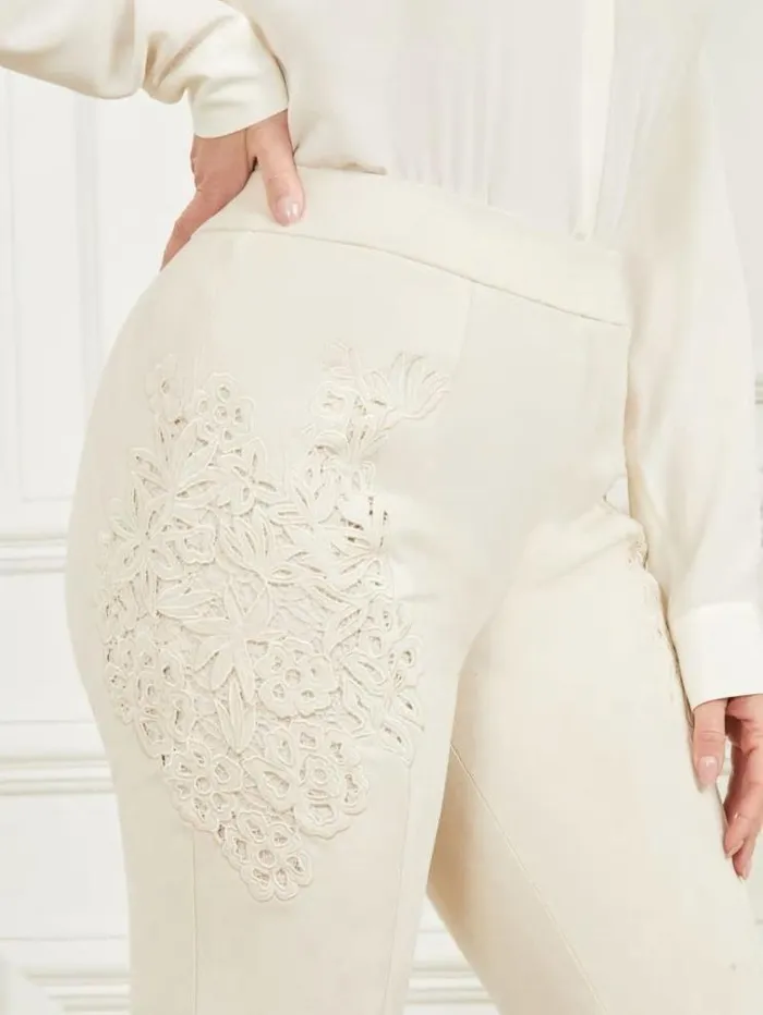 Women Bottoms Marciano Lorraine Pant Ivory Bone