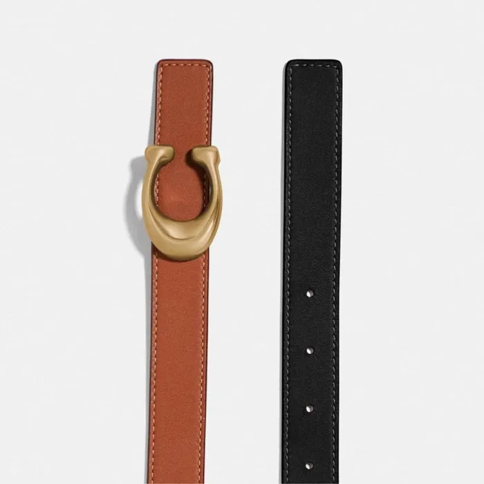 Women C Hardware Reversible Belt 25 Mm Brassblack1941 Saddle Coach Belts