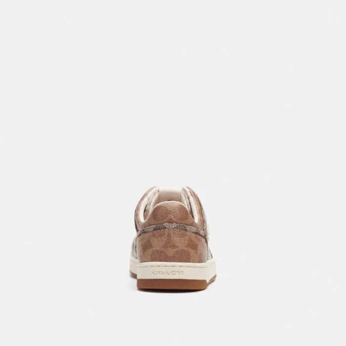 Women C201 Low Top Sneaker In Mixed Signature Fabric Buttercuptan Coach Sneakers Women C201 Low Top Sneaker In Mixed Signature Fabric Buttercuptan Coach Sneakers