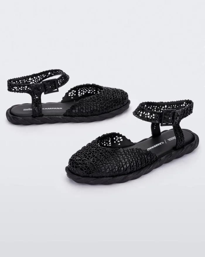 Women Campana Espadrille Black Melissa Sandals