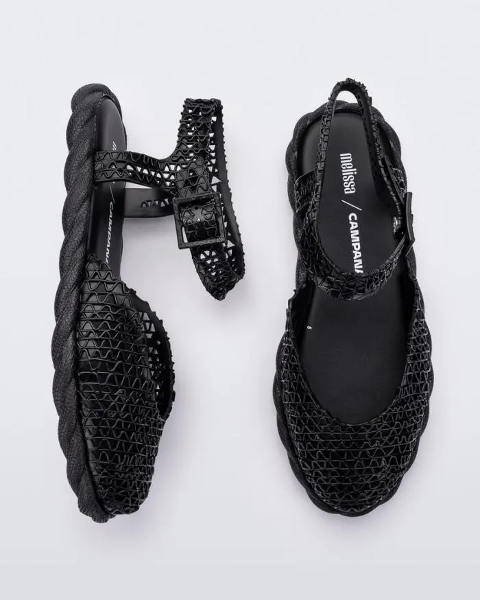 Women Campana Espadrille Black Melissa Sandals