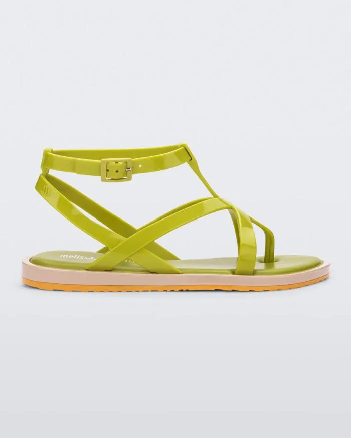 Women Cancun Green Melissa Sandals