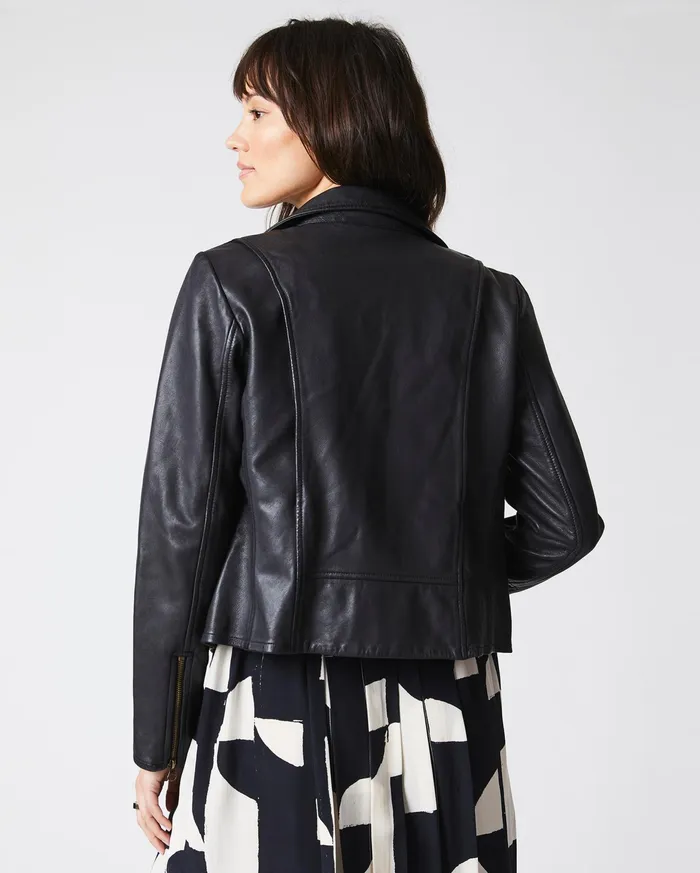 Women Classic Moto Black Billy Reid Jackets and Outerwear