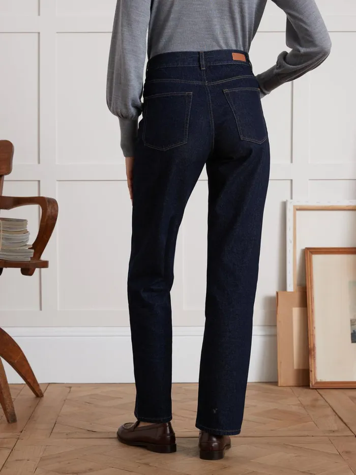 Women Clothing Cyrillus Camille Relaxed Organic Cotton Jeans With EcoFriendly Wash Denim Brut