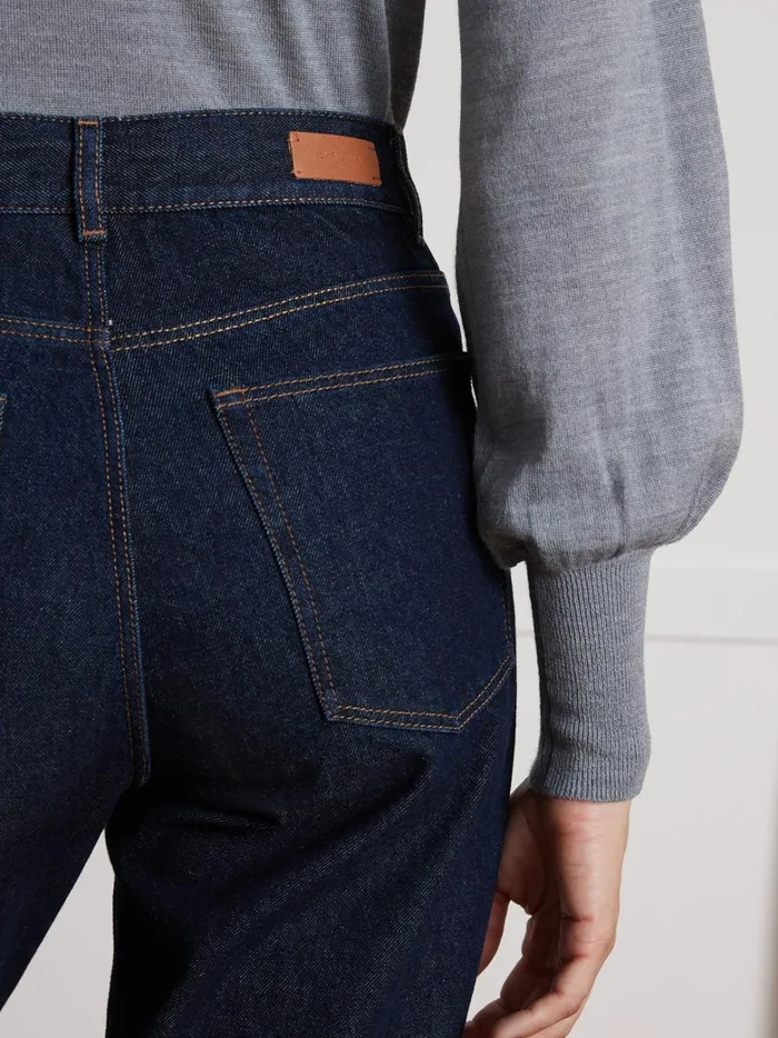 Women Clothing Cyrillus Camille Relaxed Organic Cotton Jeans With EcoFriendly Wash Denim Brut