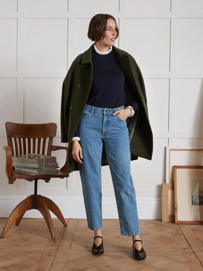 Women Clothing Cyrillus Claire Mom Organic Cotton Jeans With An EcoFriendly Wash Denim Stone