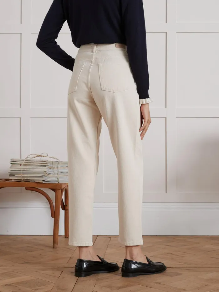Women Clothing Cyrillus Claire Organic Cotton Jeans With EcoResponsible Wash Ecru