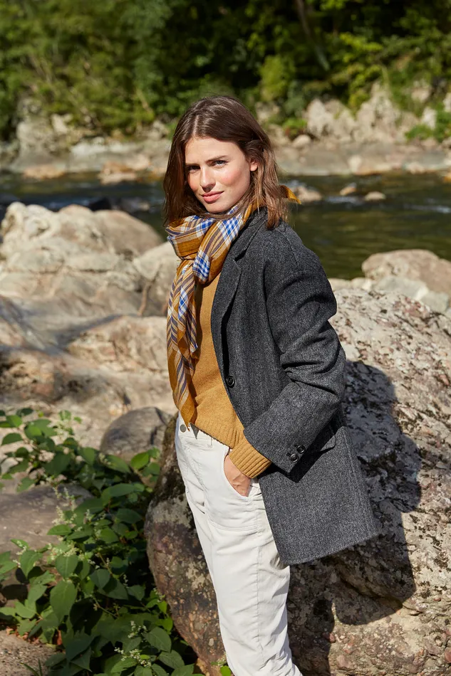 Women Clothing Cyrillus Herringbone Woollen Jacket