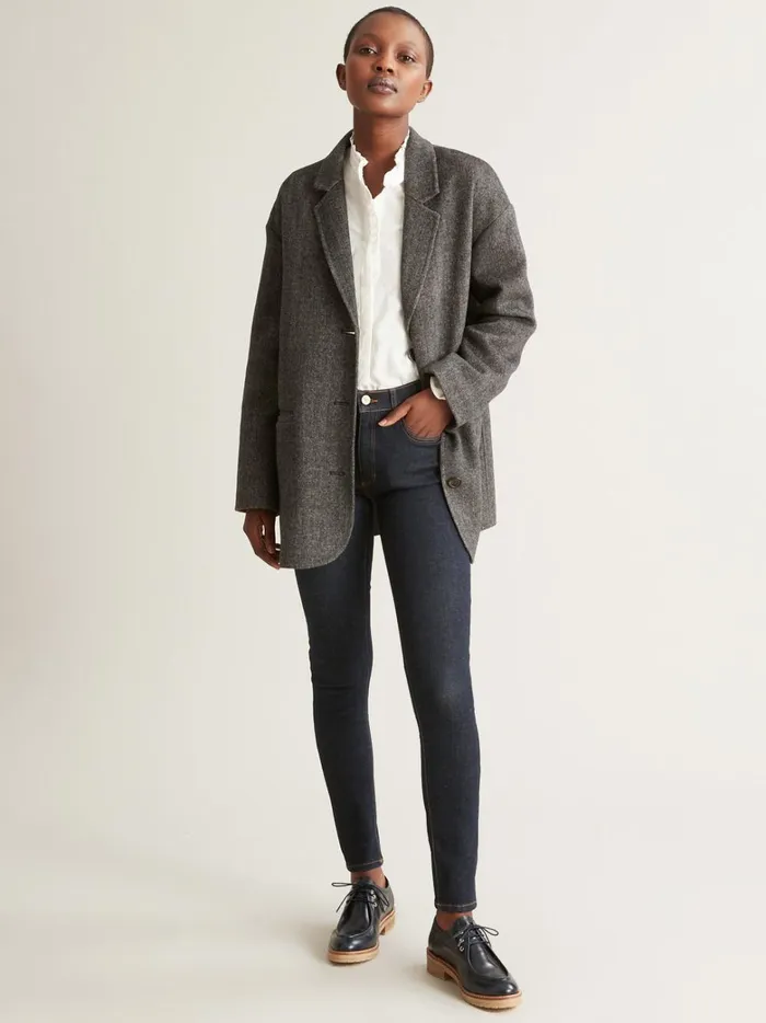 Women Clothing Cyrillus Herringbone Woollen Jacket