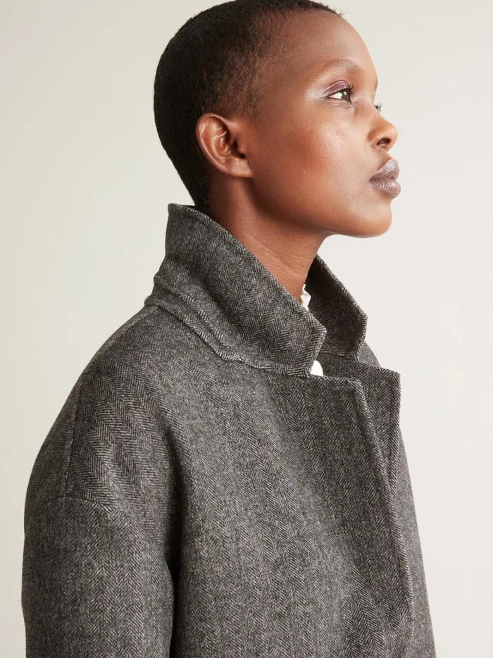 Women Clothing Cyrillus Herringbone Woollen Jacket