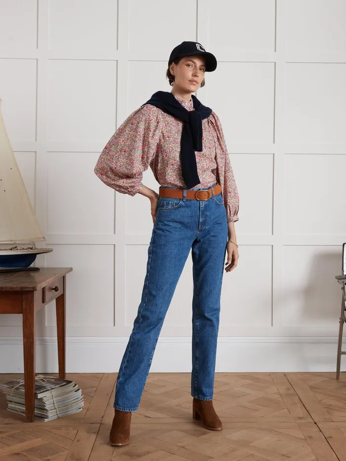 Women Clothing Cyrillus Sandra StraightLeg Organic Cotton Jeans With An EcoFriendly Wash Denim Stone