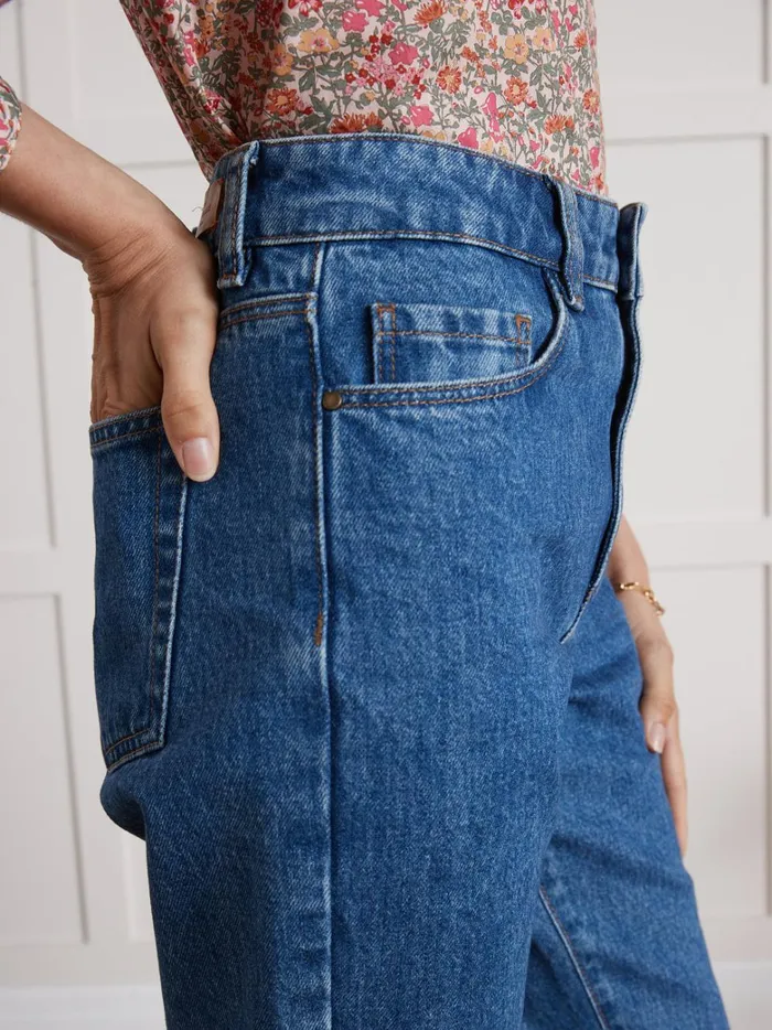 Women Clothing Cyrillus Sandra StraightLeg Organic Cotton Jeans With An EcoFriendly Wash Denim Stone