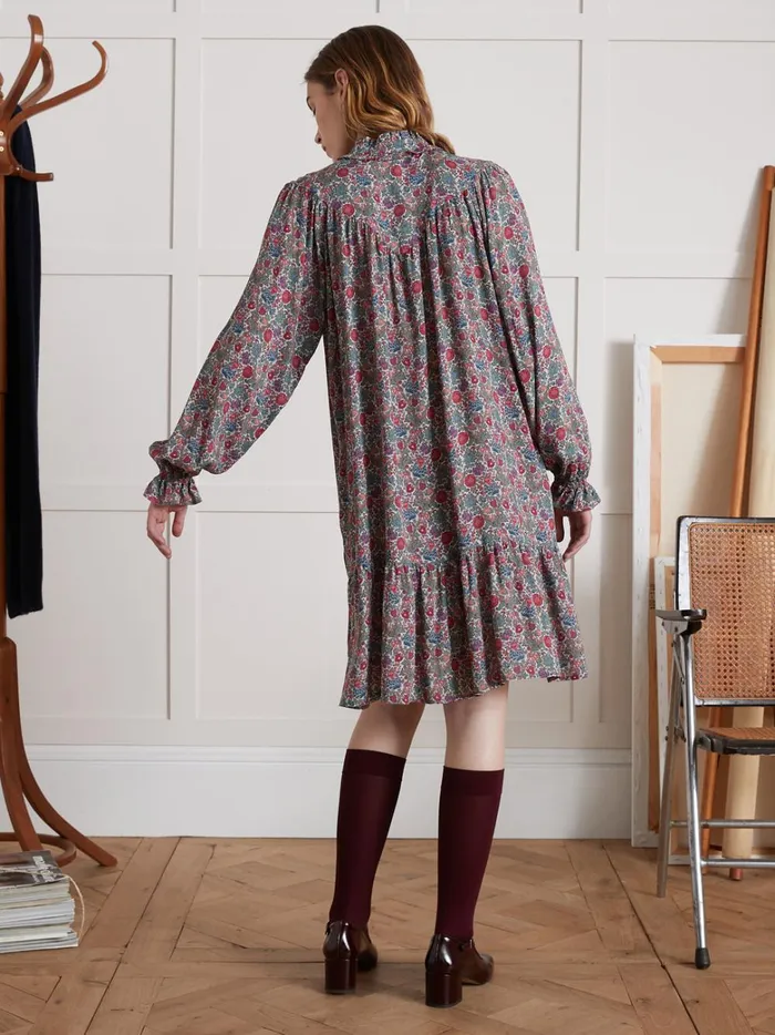 Women Clothing Cyrillus Short Tapestry Print Dress Made With Liberty Fabric 8211 The Limited Collection Lib Tapestry