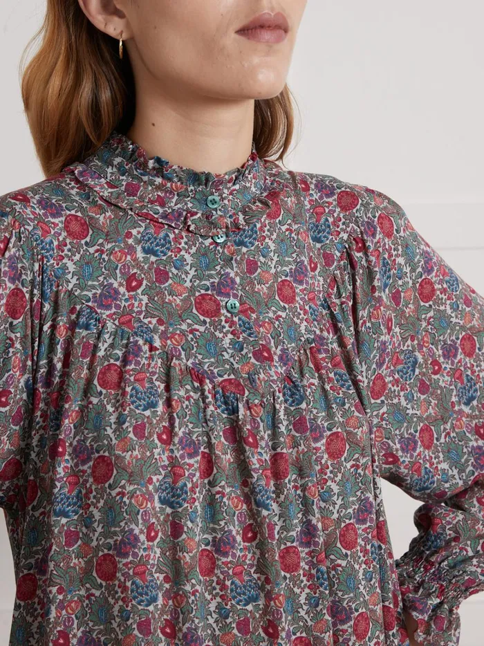 Women Clothing Cyrillus Short Tapestry Print Dress Made With Liberty Fabric 8211 The Limited Collection Lib Tapestry