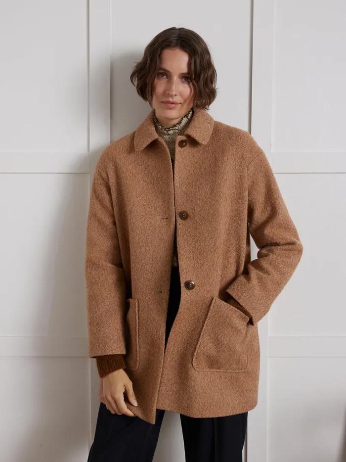 Women Clothing Cyrillus Short Wool Cloth Coat Blush