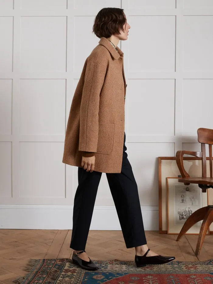 Women Clothing Cyrillus Short Wool Cloth Coat Blush