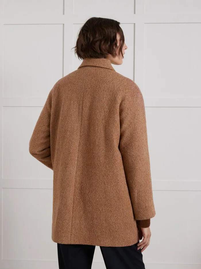 Women Clothing Cyrillus Short Wool Cloth Coat Blush