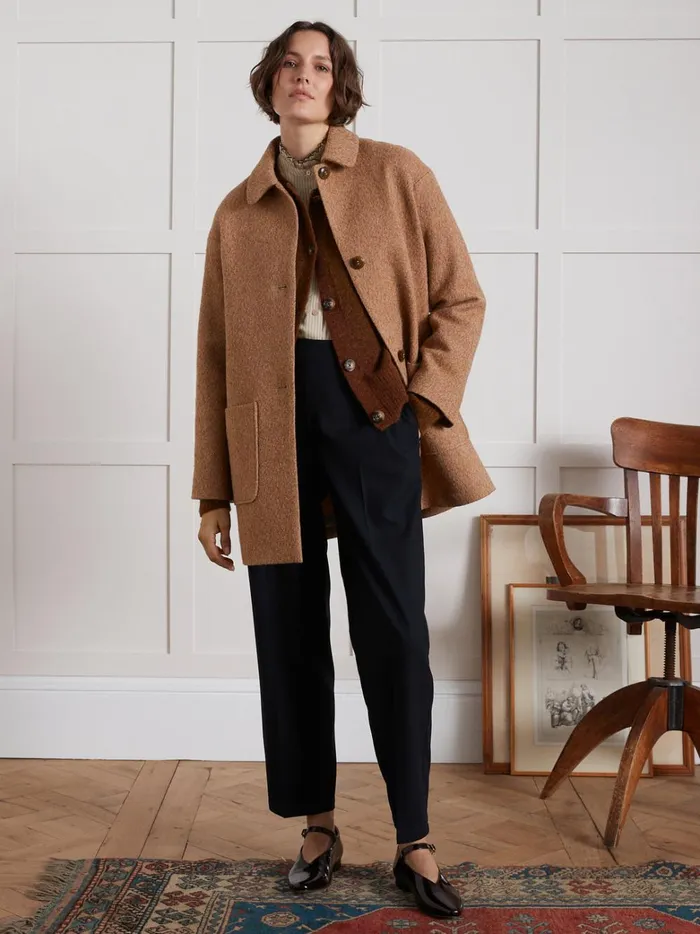 Women Clothing Cyrillus Short Wool Cloth Coat Blush