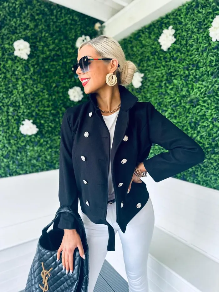 Women Coats and Jackets Canella Lane Jackson Detailed Jacket Black