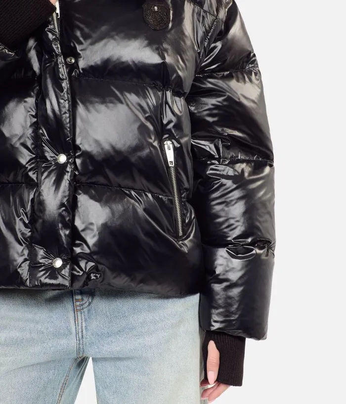 Women Coats and Jackets THE KOOPLES Black Down Jacket With Detachable Sleeves Women Coats and Jackets THE KOOPLES Black Down Jacket With Detachable Sleeves