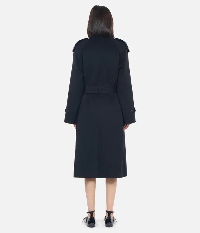 Women Coats and Jackets THE KOOPLES Black Trench Style Coat
