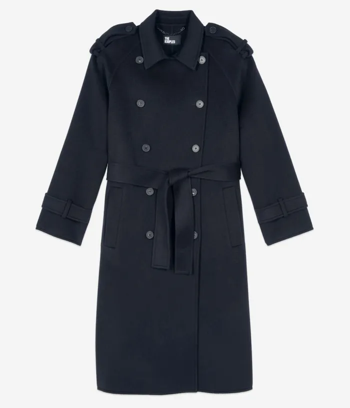 Women Coats and Jackets THE KOOPLES Black Trench Style Coat