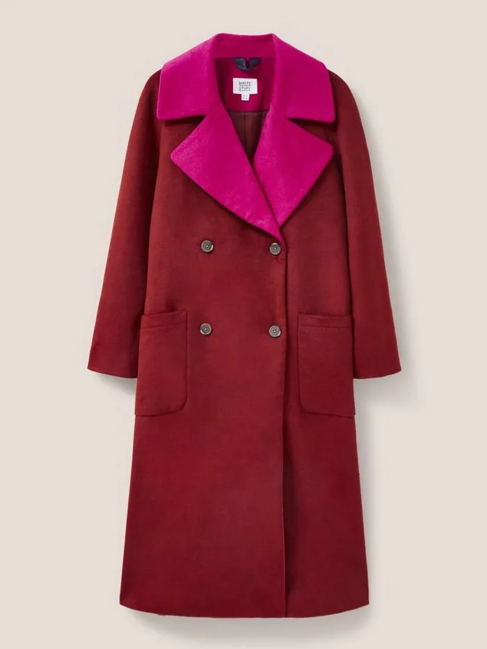 Women COATS and JACKETS White Stuff Adeline Colour Block Coat Plum Multi Women COATS and JACKETS White Stuff Adeline Colour Block Coat Plum Multi