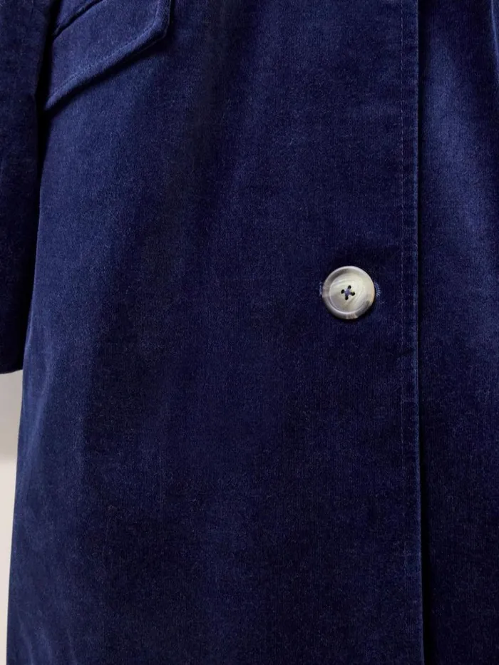 Women COATS and JACKETS White Stuff Karla Smart Velvet Coat Dark Navy Women COATS and JACKETS White Stuff Karla Smart Velvet Coat Dark Navy