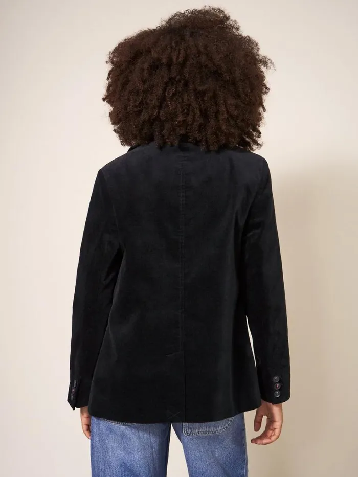 Women COATS and JACKETS White Stuff Karla Velvet Peacoat Pure Black Women COATS and JACKETS White Stuff Karla Velvet Peacoat Pure Black
