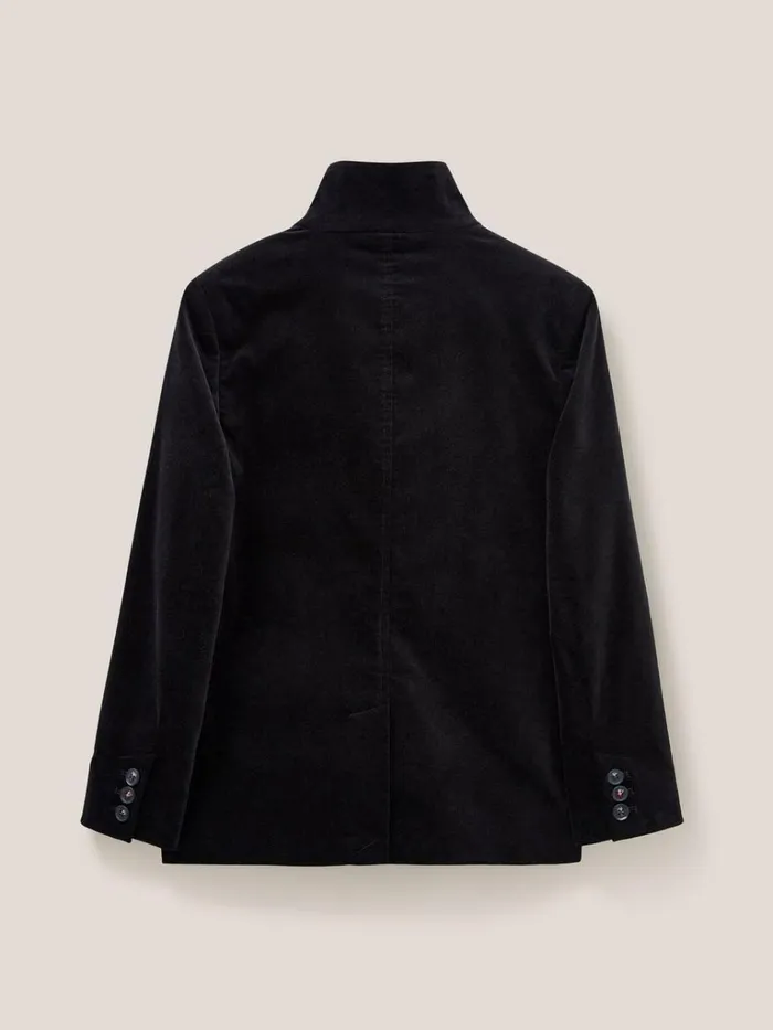 Women COATS and JACKETS White Stuff Karla Velvet Peacoat Pure Black Women COATS and JACKETS White Stuff Karla Velvet Peacoat Pure Black