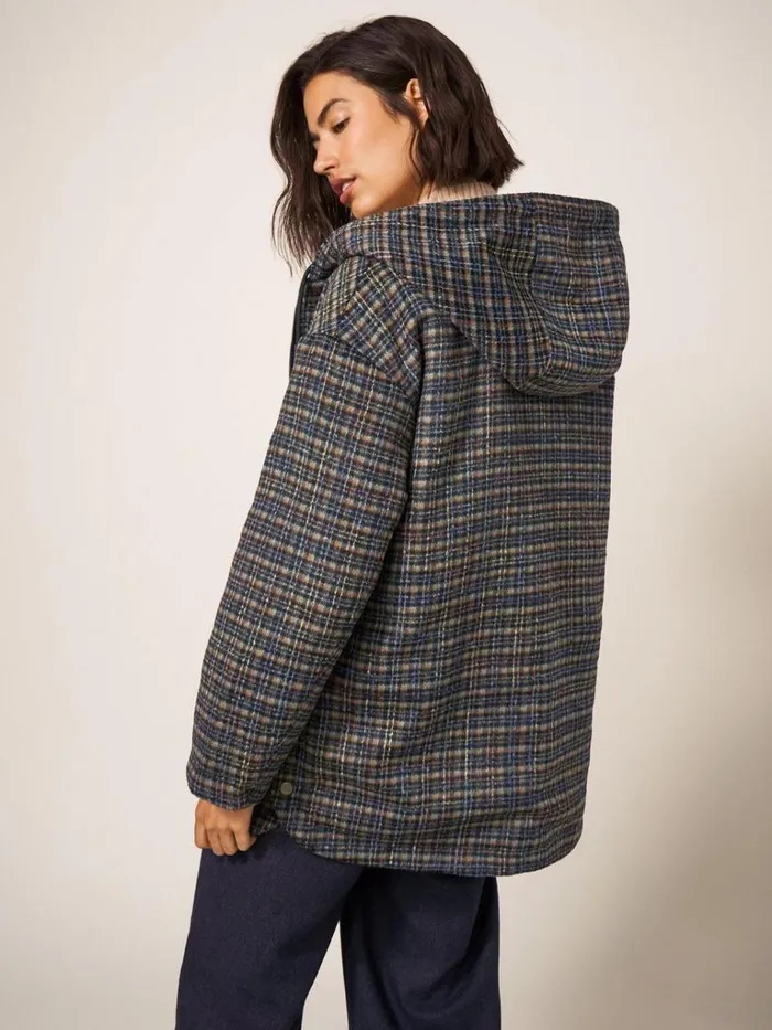 Women COATS and JACKETS White Stuff Mariella Reversible Relaxed Fit Coat Black Multi