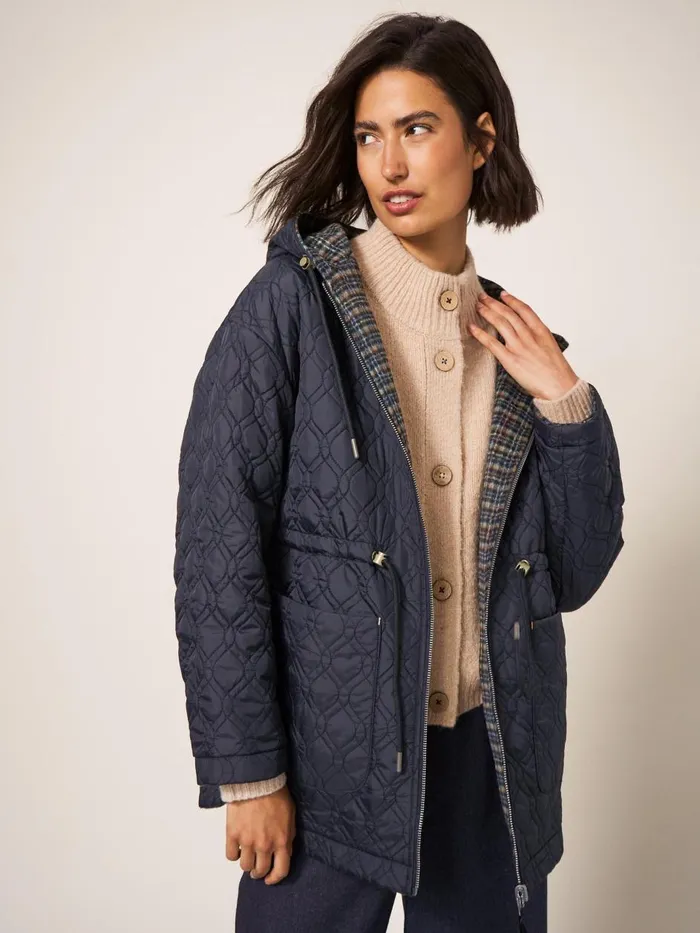 Women COATS and JACKETS White Stuff Mariella Reversible Relaxed Fit Coat Black Multi Women COATS and JACKETS White Stuff Mariella Reversible Relaxed Fit Coat Black Multi