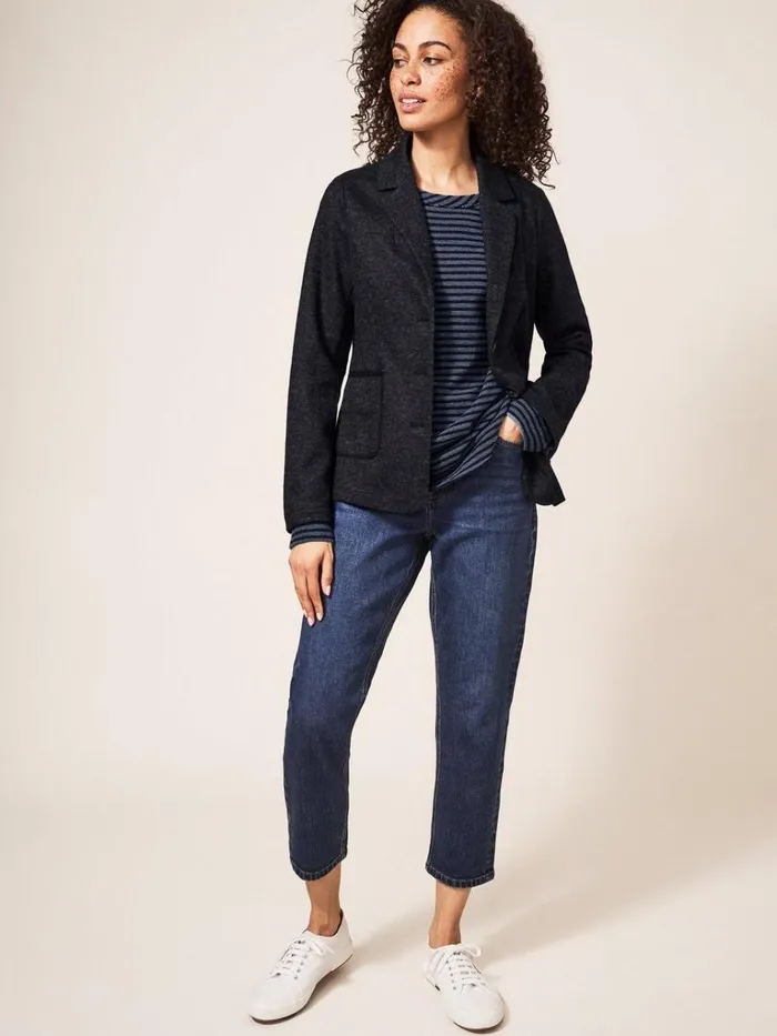 Women COATS and JACKETS White Stuff Olivia Wool Mix Blazer Grey Multi