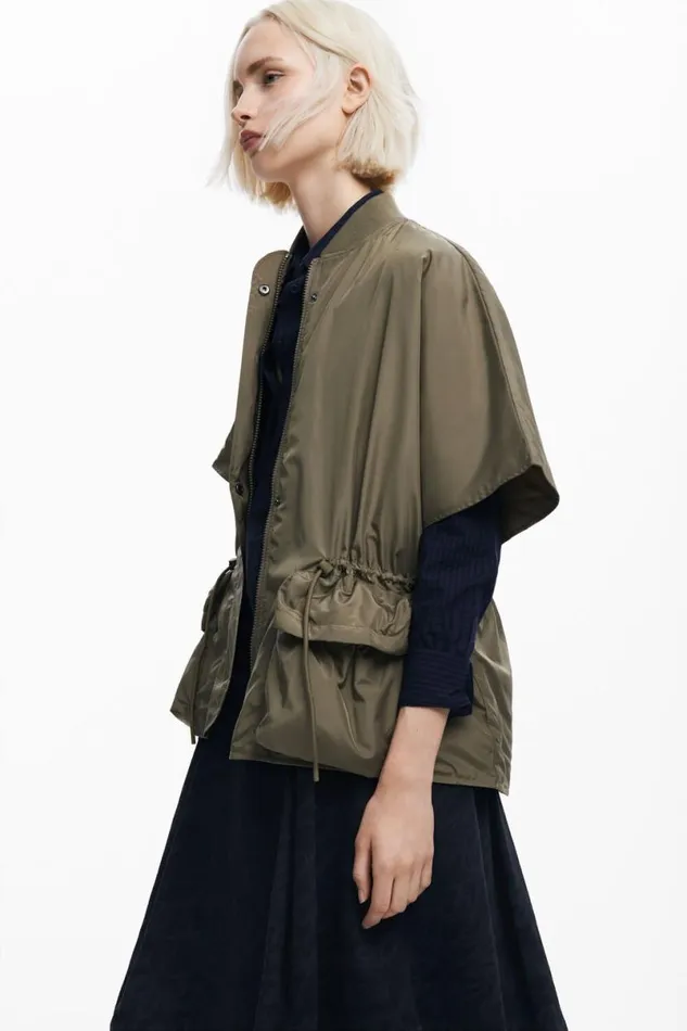 Women Coats And Jackets Desigual Adjustable Nylon Poncho