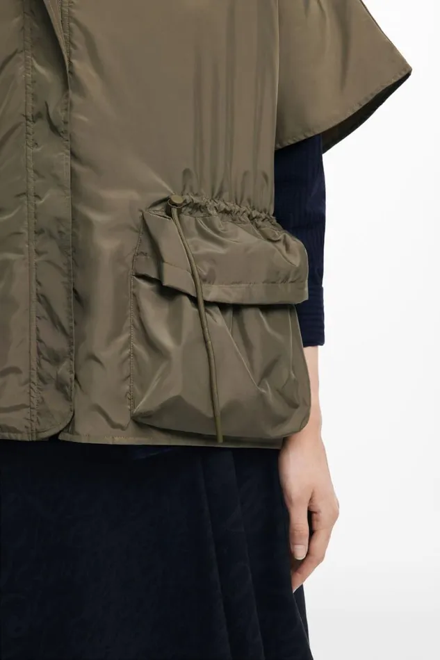 Women Coats And Jackets Desigual Adjustable Nylon Poncho
