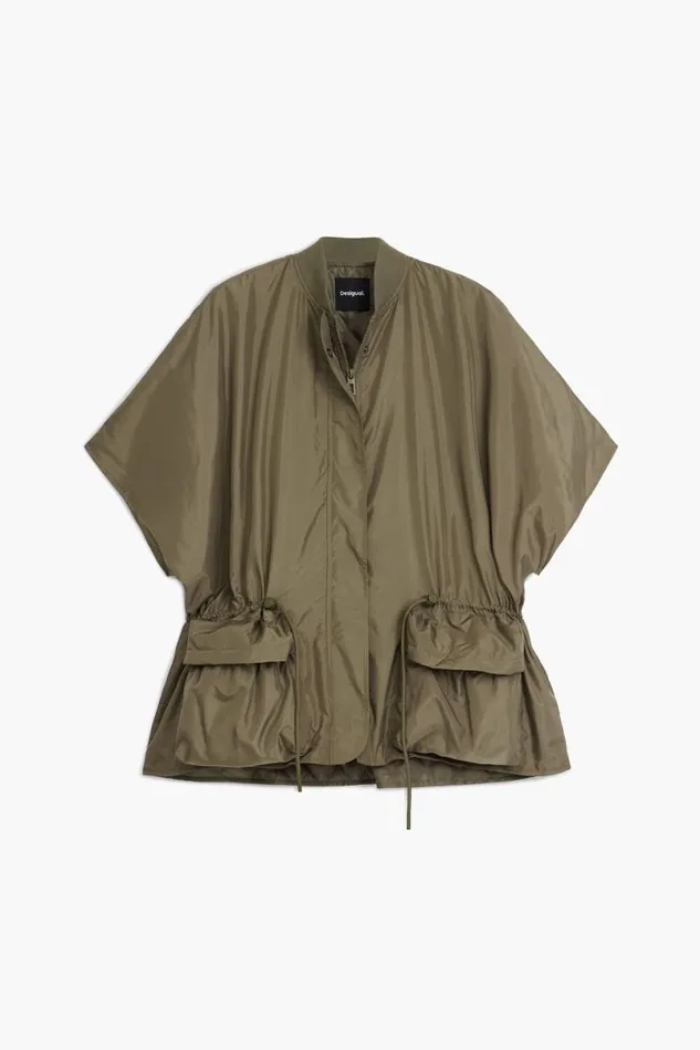 Women Coats And Jackets Desigual Adjustable Nylon Poncho