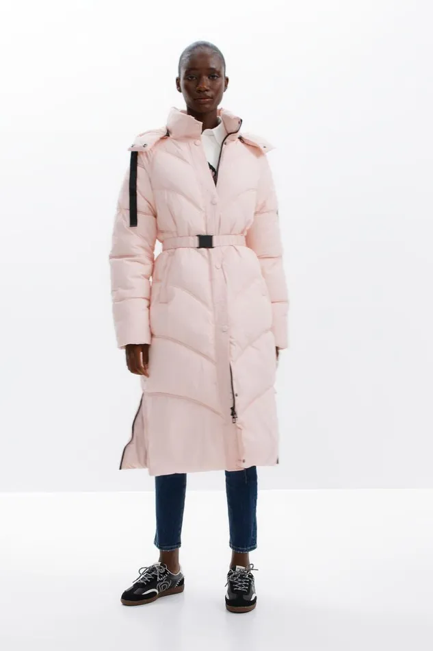 Women Coats And Jackets Desigual Pink Padded Coat