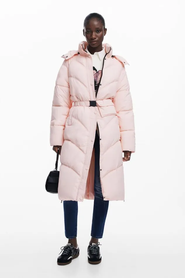 Women Coats And Jackets Desigual Pink Padded Coat
