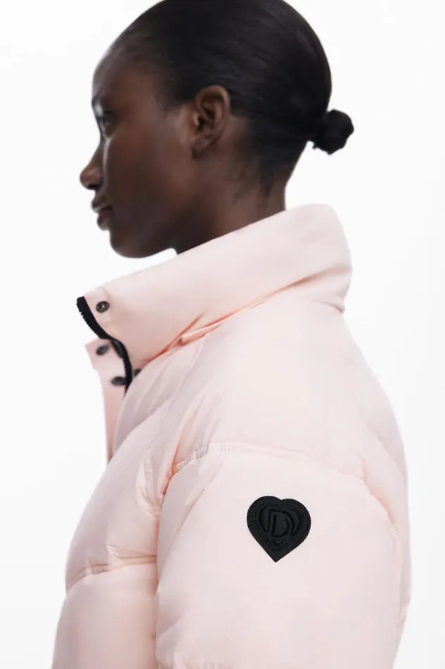 Women Coats And Jackets Desigual Pink Padded Coat