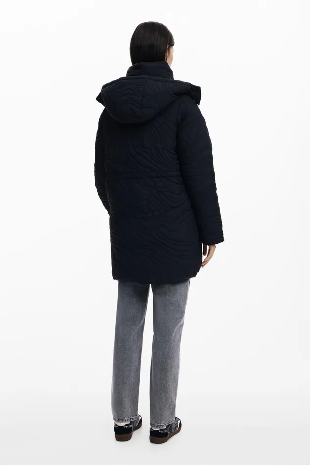 Women Coats And Jackets Desigual Textured Padded Coat