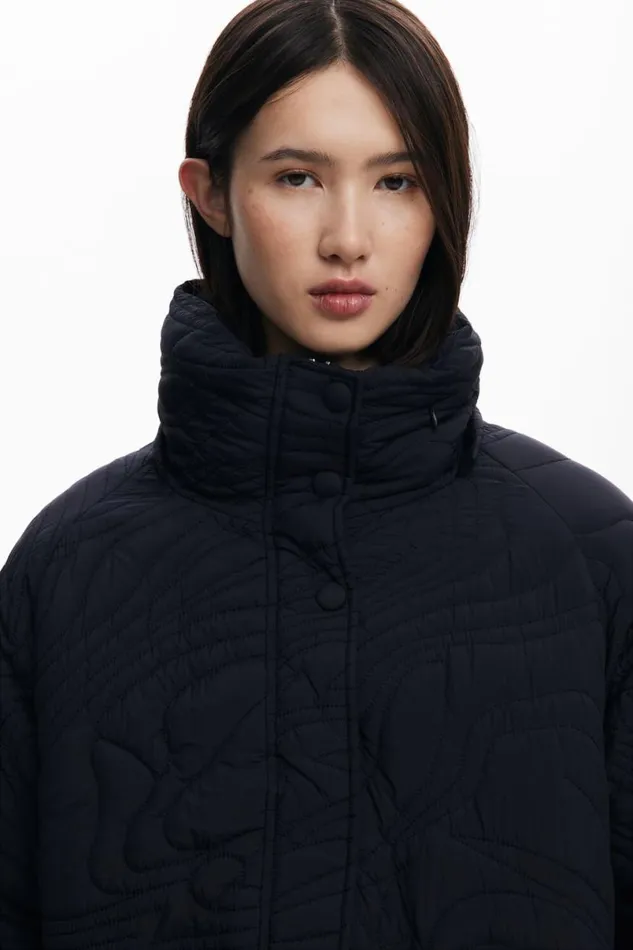 Women Coats And Jackets Desigual Textured Padded Coat