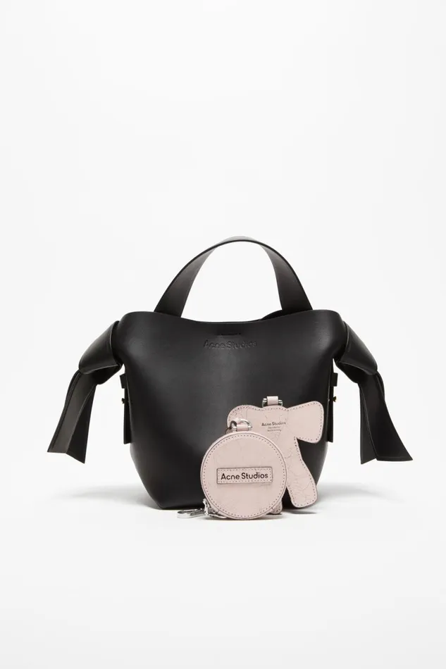 Women Coin Wallet And Bow Mirror Pastel Pink Acne Studios Small Leather Goods