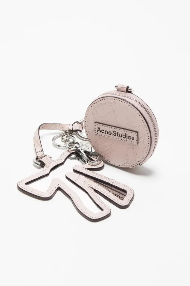 Women Coin Wallet And Bow Mirror Pastel Pink Acne Studios Small Leather Goods