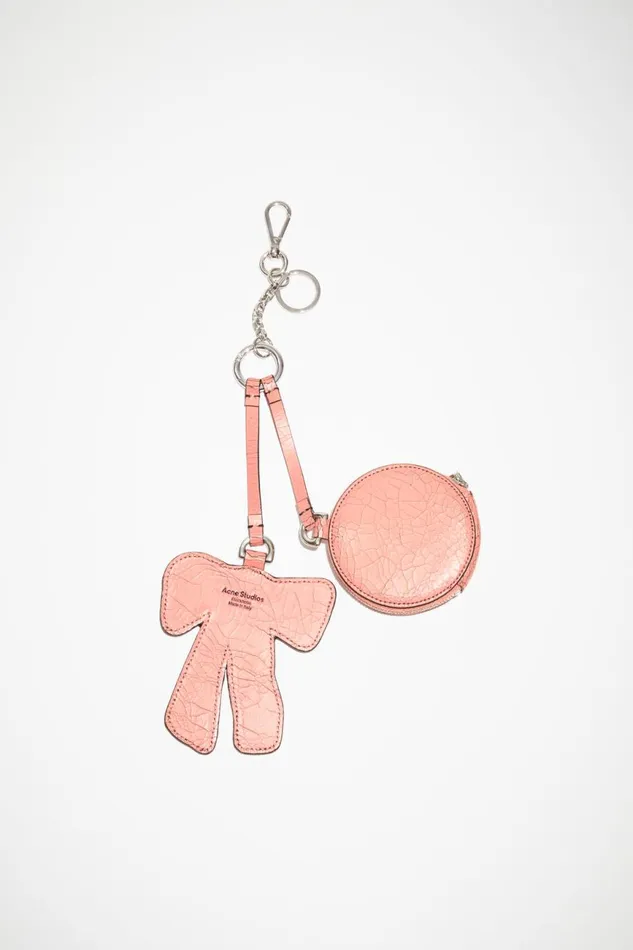 Women Coin Wallet And Bow Mirror Salmon Pink Acne Studios Small Leather Goods