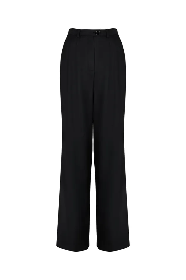 Women Cool Wool Pleated Trousers Black Black Sonia Rykiel Trousers And Denim