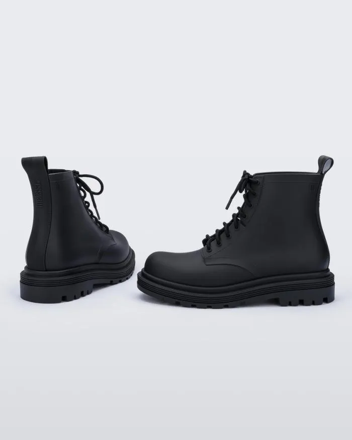 Women Coturno Matte Black Melissa Boots
