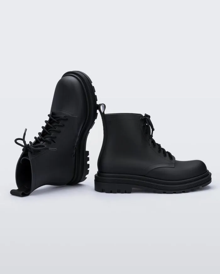Women Coturno Matte Black Melissa Boots