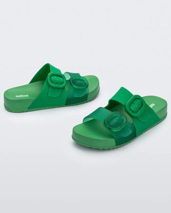 Women Cozy Green Melissa Slides